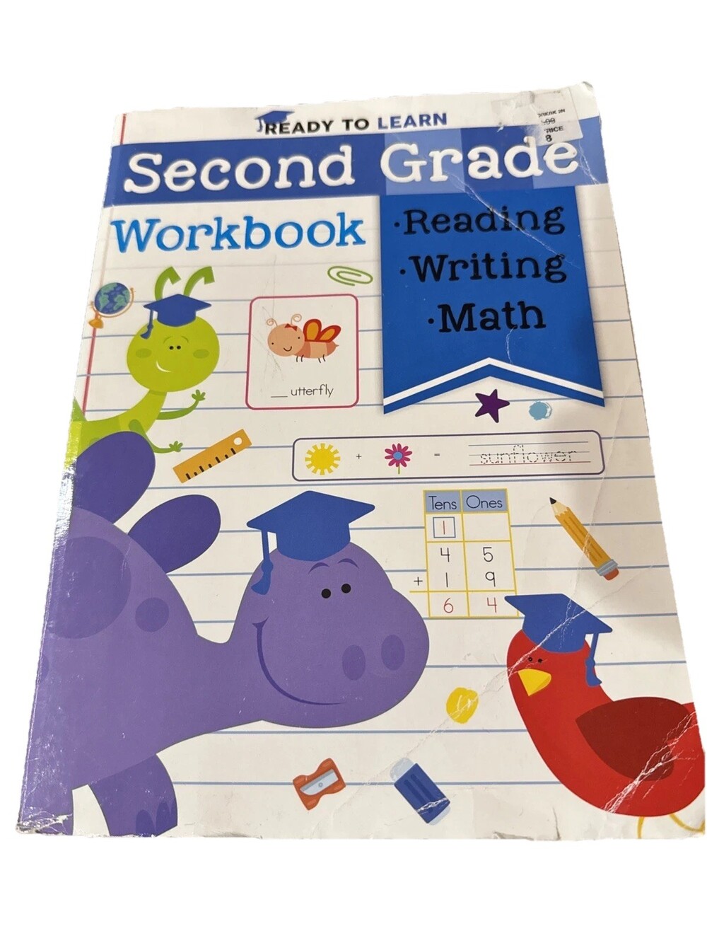 Ready to Learn Second Grade Children’s Workbook Reading Writing Math Home School